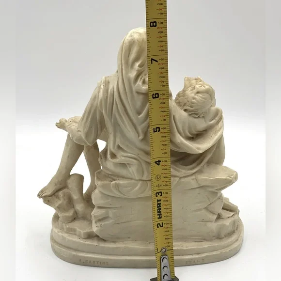 Michelangelo’s Pieta Sculpture by A. Santini: Madonna & Jesus after Crucifixion - Picture 14 of 16